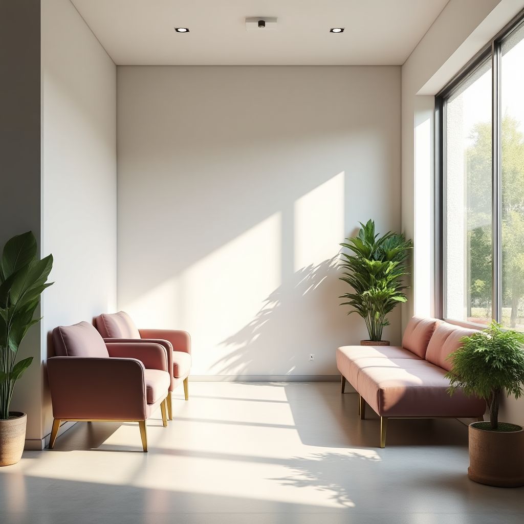 Zihin Atölyesi'nin aydınlık ve modern bekleme alanı
